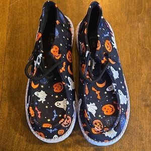 Kids Halloween Ghost & Pumpkin Slip-On Shoes, Black